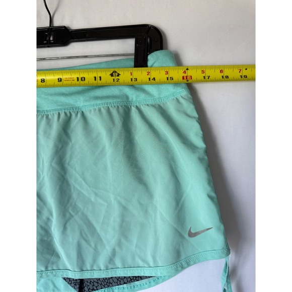 Nike Dri Fit Skirt Women Medium Aqua Mint Skort Built In Shorts Adjustable Gym - Picture 5 of 16